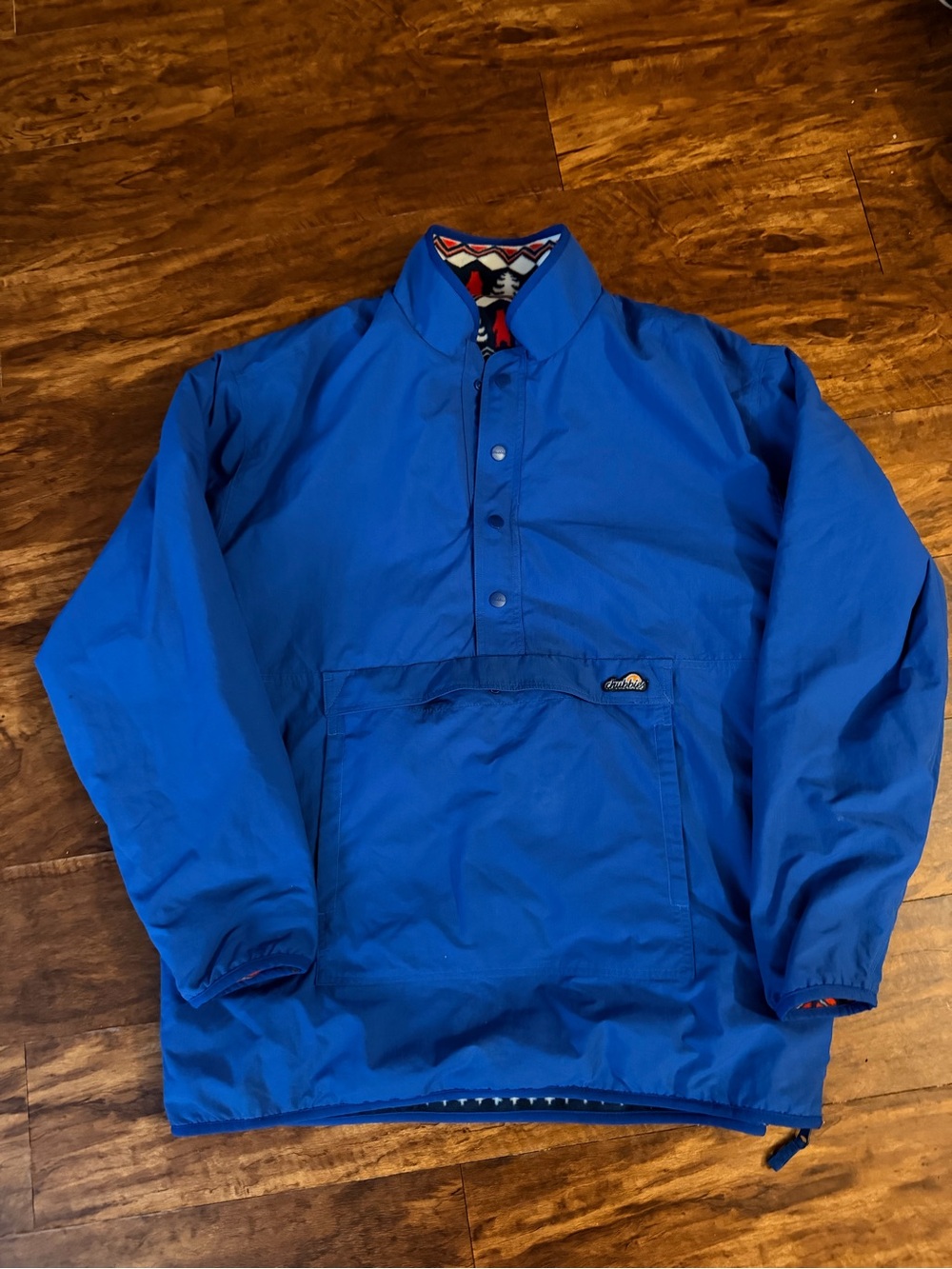 Chubbies Reversible Fleece Pullover Jacket Adult Sz XL Christmas Pattern